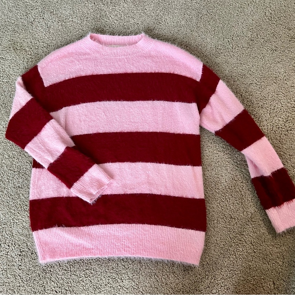 Oversized Universal Thread striped sweater from Target in pink
